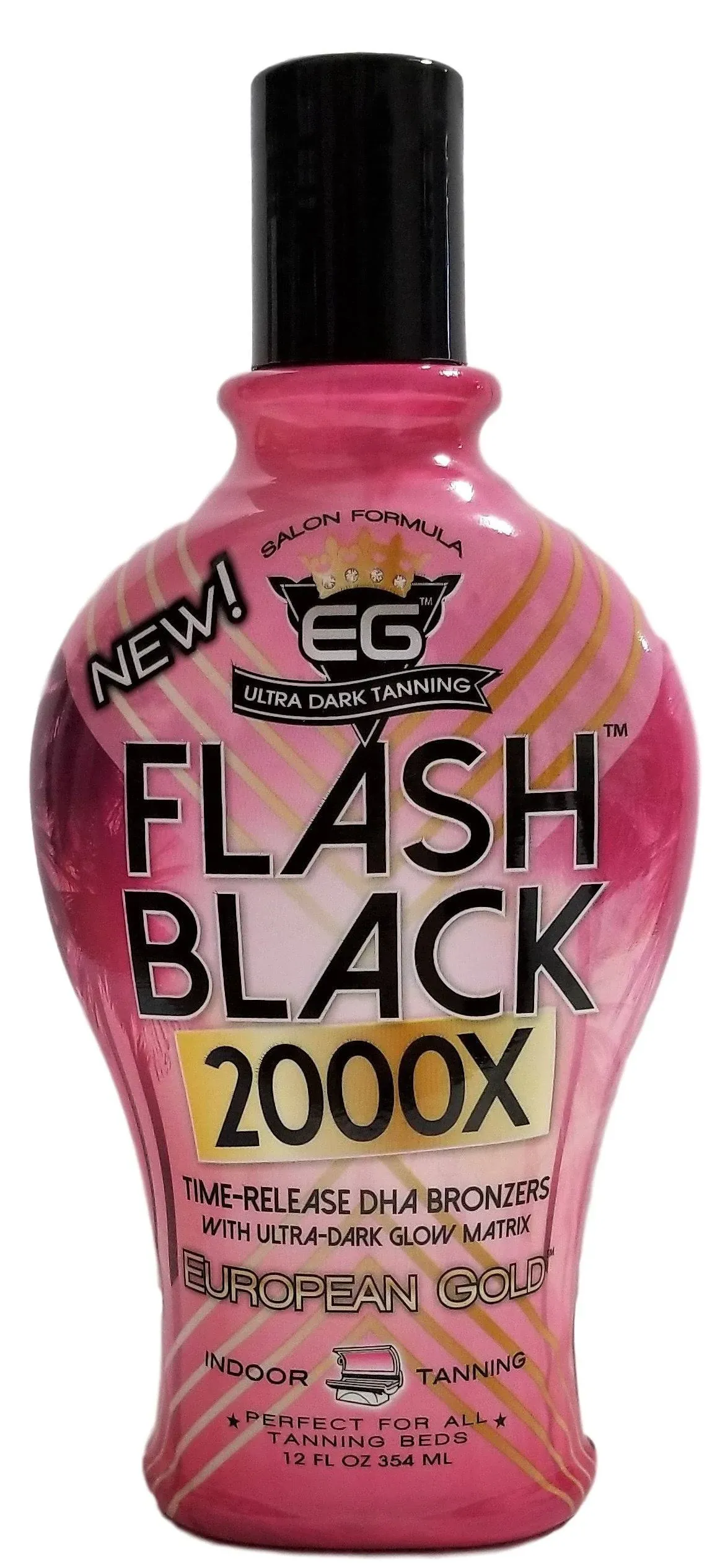 European Gold Flash Black 2000X Tanning Lotion 12 oz