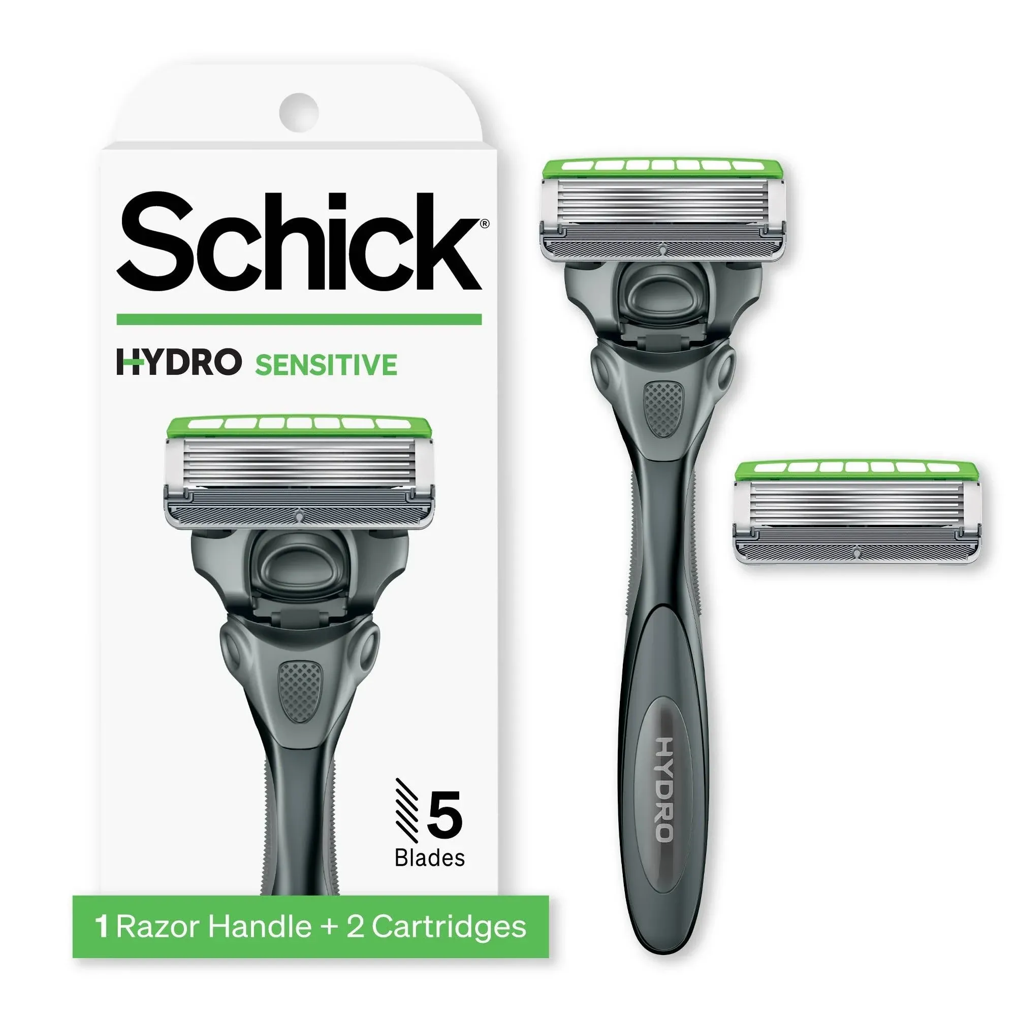 Schick Hydro Skin Comfort Sensitive Razor & 2 Refills, 1Count