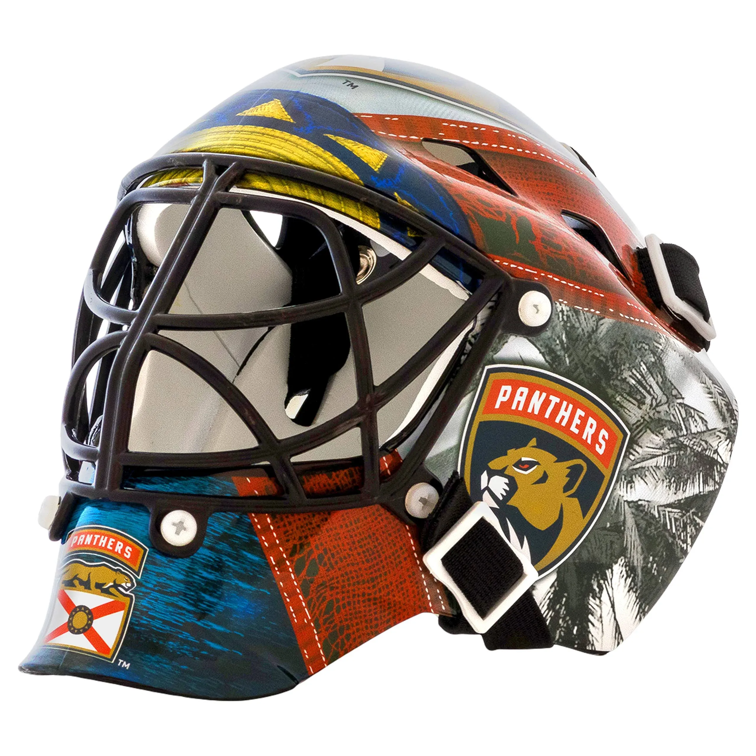 Franklin Sports NHL Team Logo Mini Hockey Goalie Mask with Case - Collectible Goalie Mask with Official NHL Logos and Colors