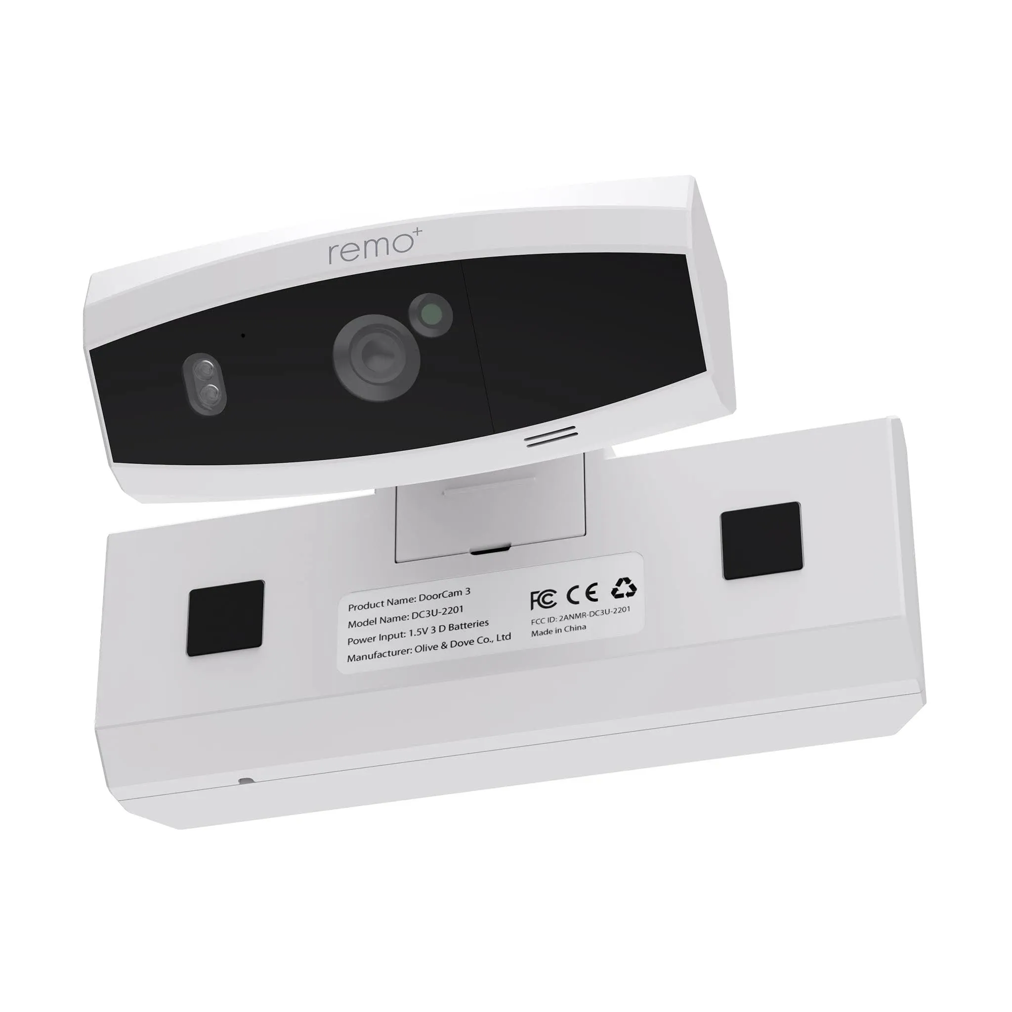 Remo Plus DoorCam 3: The Advanced Smart Security Camera with AI (White) - DCM3M