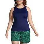 Plus Size Lands' End UPF 50 Bust Minimizer Tankini Swimsuit Top