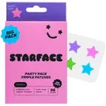 Starface Party Pack Big Pack Hydro-Stars, Colorful Hydrocolloid Pimple Patches, Absorb Fluid and Reduce Redness, Cute Star Shape (96 Count)