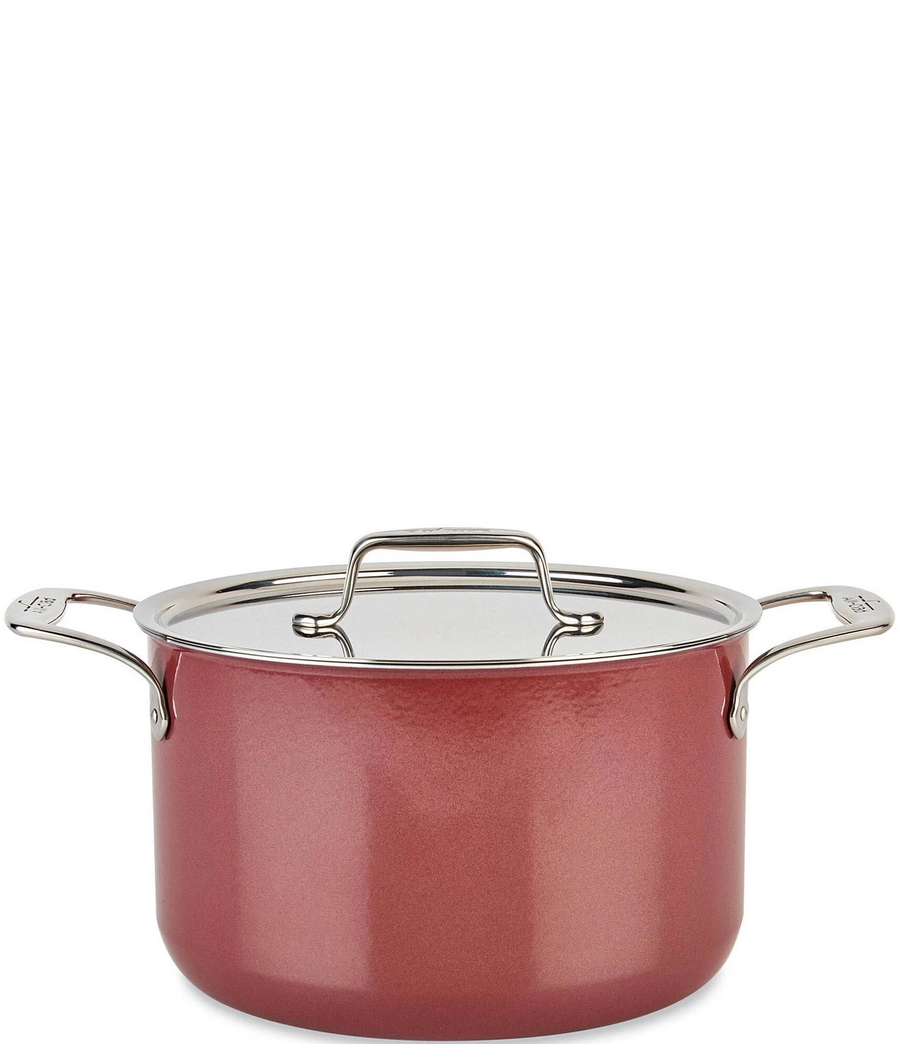 All-Clad FUSIONTEC Natural Ceramic with Steel Core Soup Pot with Lid, 4 quart, Rose Quartz