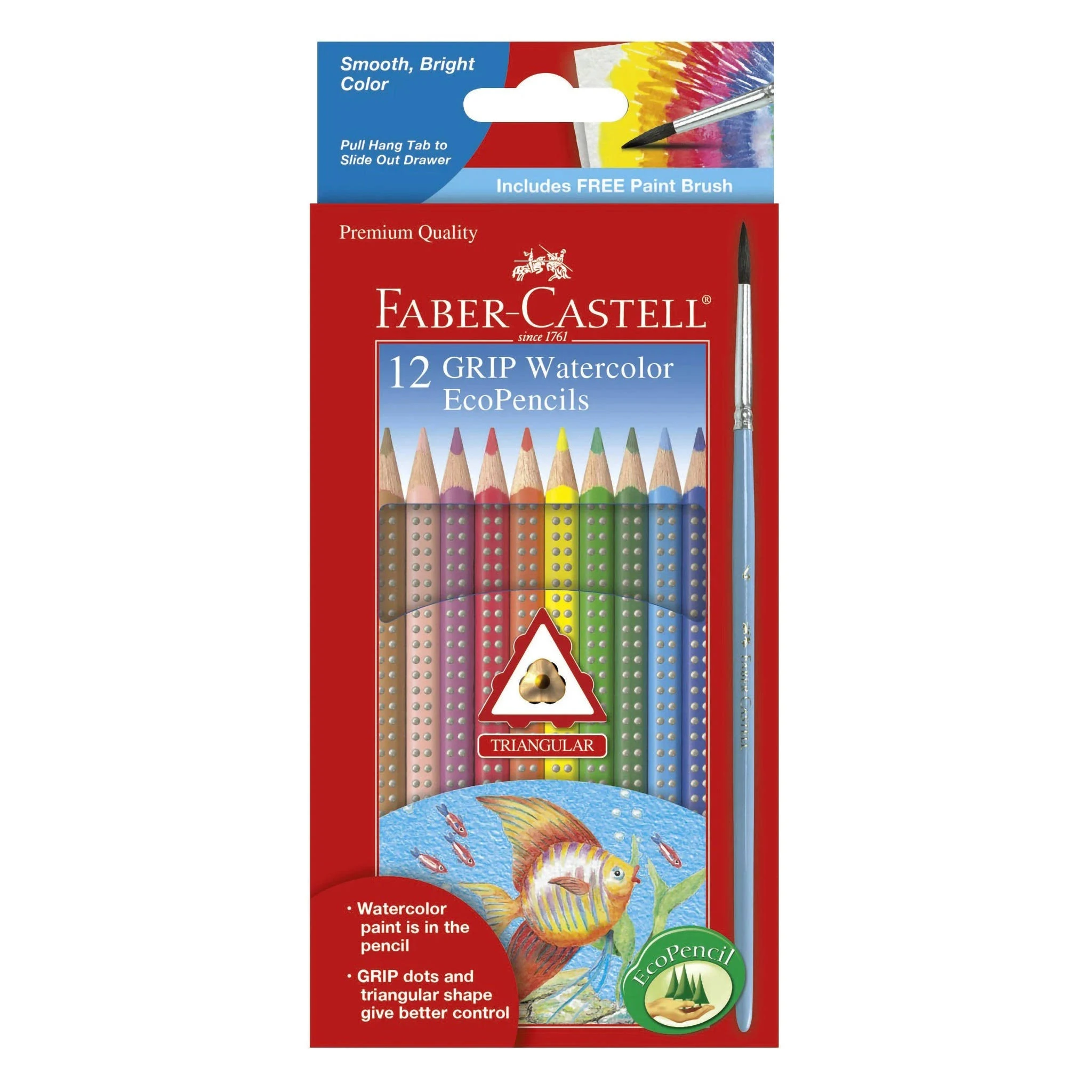 Faber-Castell 12 Grip Watercolor EcoPencils