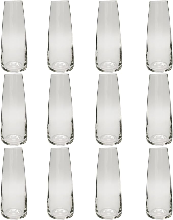 Set of 16 Small Glass Vases for Flowers