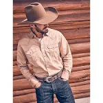 Wrangler Retro Men's Solid Long Sleeve Snap Western Shirt