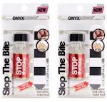 Onyx Professional "Stop The Bite" Nail Biting Deterrent Polish 0.5 fl oz - Helps Nails Grow & Can Be Used As Top or Base Coat, Bitter Nail Biting Treatment for Adults (2 Pack)