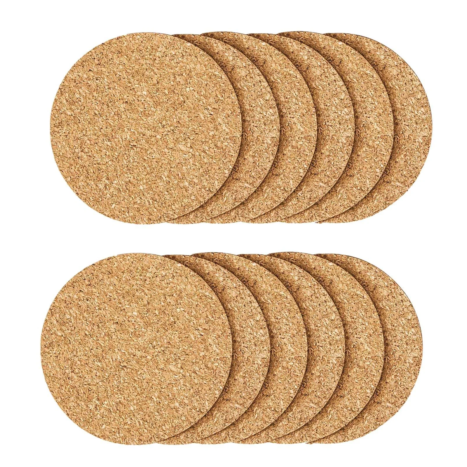 12 Pcs Cork Coaster for Drink, Absorbent Heat Resistant Reusable Tea or Coffee Coaster, Blank Coasters for Crafts,Warm Gifts Cork Coasters for Relatives and Friends.