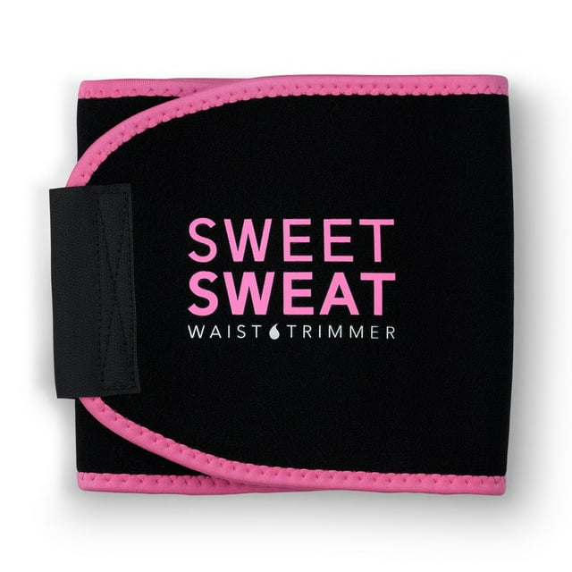 Sports Research Sweet Sweat Waist Trimmer for Women and Men Training & Workouts Black/Pink