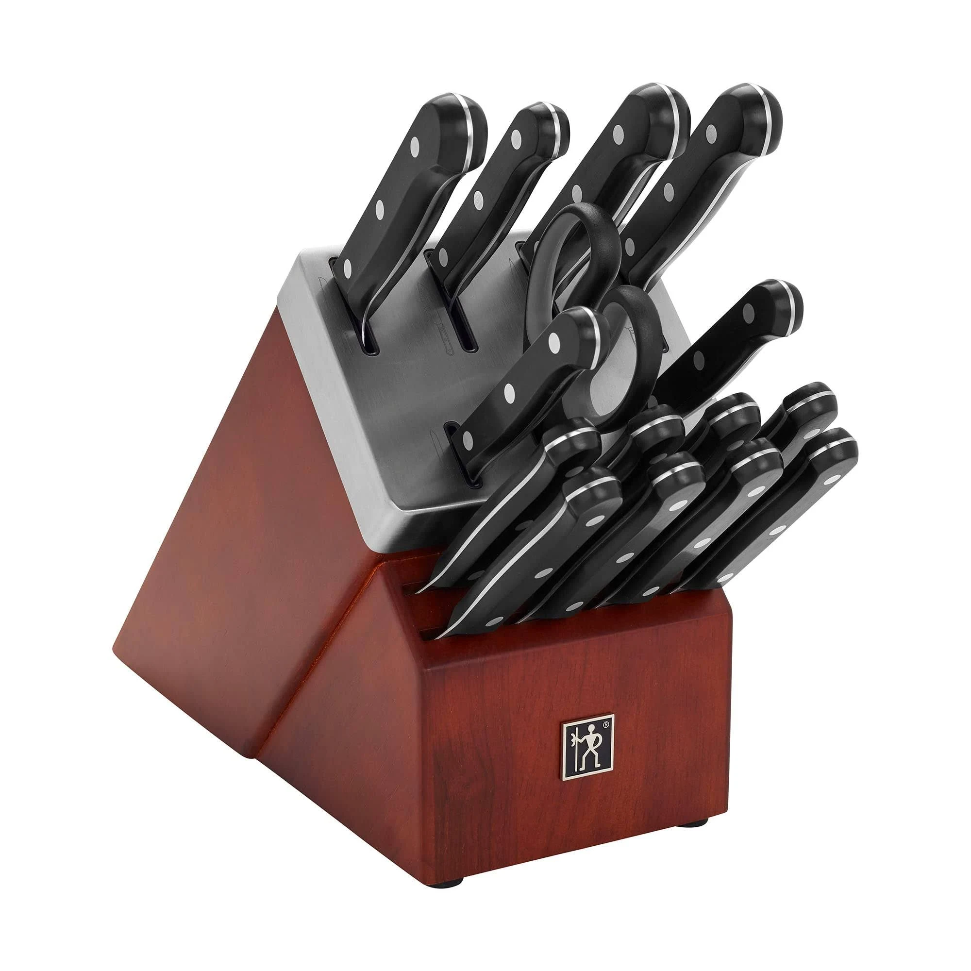 Henckels Solution 16-pc Self-Sharpening Knife Block Set - Walnut