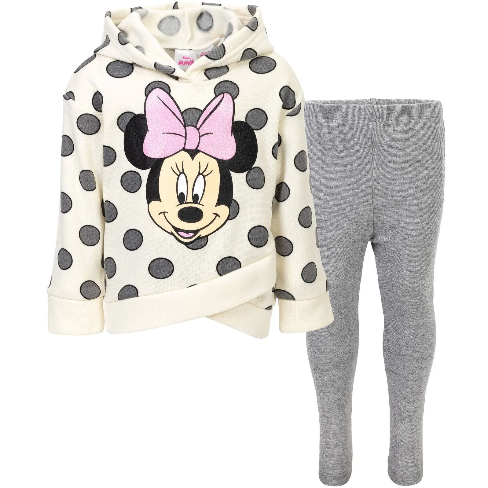 Disney Minnie Mouse Mickey Mouse Fleece Hoodie and Leggings Outfit Set Infant to Big Kid