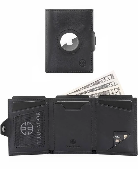 Trusador Verona unisex RFID Trifold Leather Wallets Front Pocket Wallet