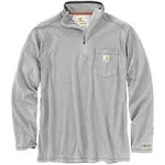 Men&#39;s Carhartt Force Relaxed-Fit Midweight Long Sleeve 1/4 Zip Mock-Neck T-Shirt