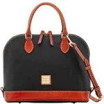 Dooney & Bourke Black Pebble Grain Zip Zip Satchel