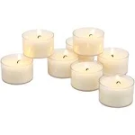 Stonebriar Collection Unscented Long Burning Clear Cup Tealight Candles