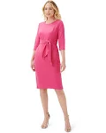 Adrianna Papell Women's Bow Sheath Dress with Three Quarter Sleeves