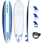 Wavestorm - Classic Soft Top Foam 7ft Surfboard Surfboard for Beginners and All Surfing Levels Complete Set Includes Leash and M, Blue