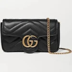 Gucci GG Marmont Matelassé Leather Super Mini Bag Women's Mini Bag in Black Leather