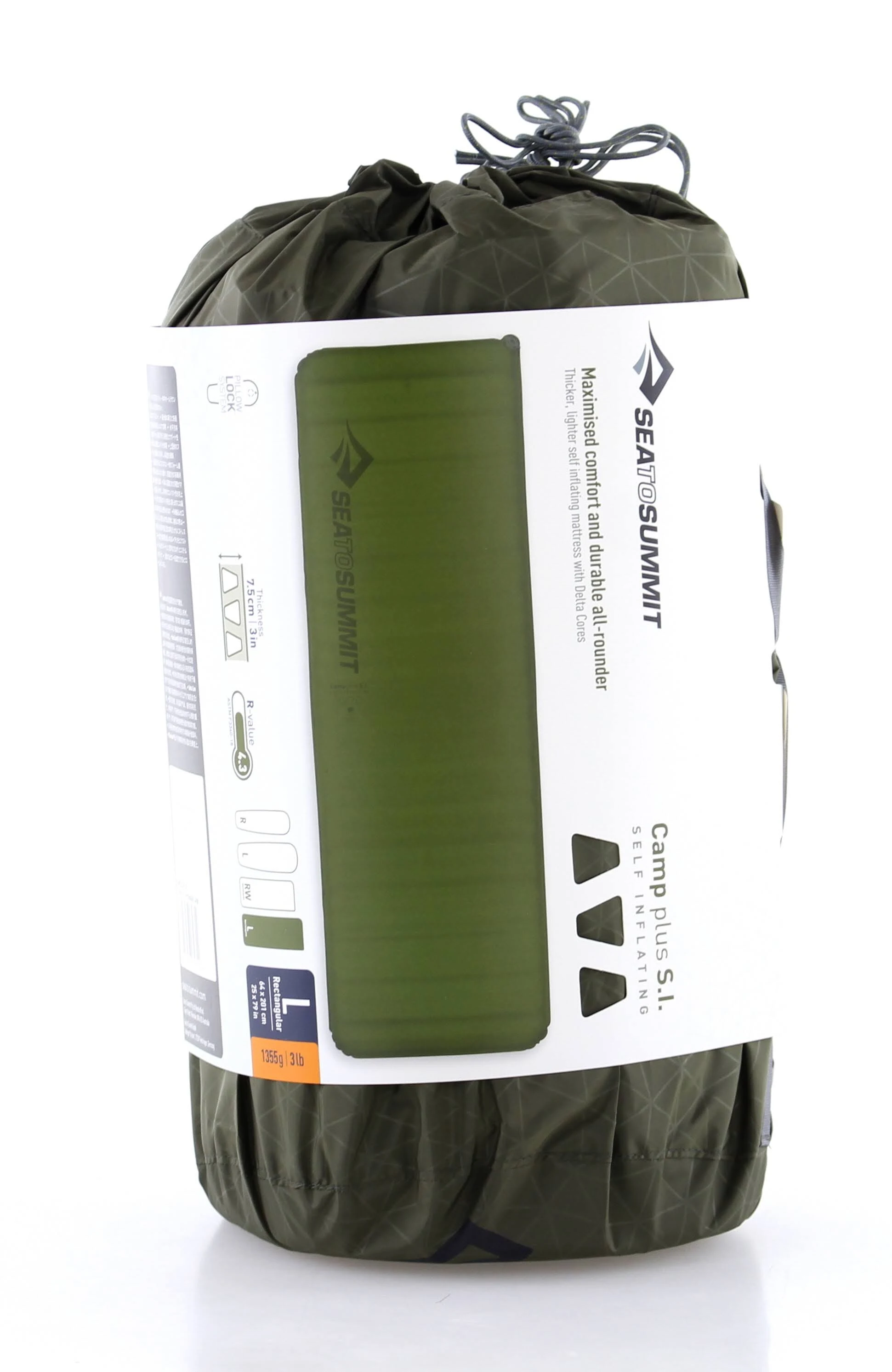 Rectangle Sea To Summit Camp Plus Self-Inflating Mat Provides Large