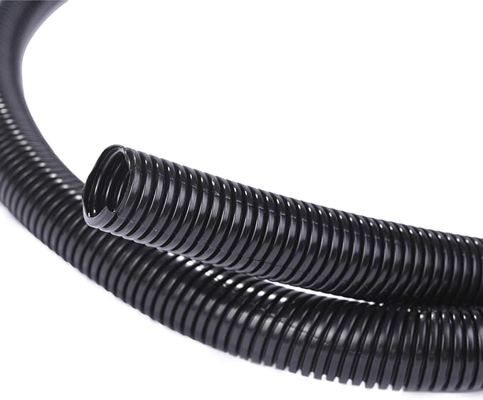 Alex Tech 25ft - 1 inch Split Wire Loom Tubing Wire Conduit - Black