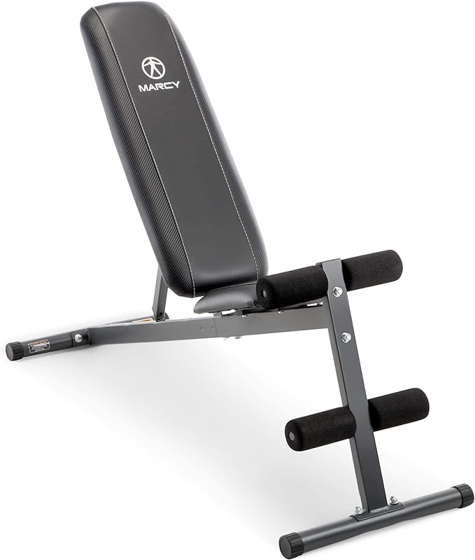 Marcy Exercise Utility Bench for Upright, Incline, Decline, and Flat Exercise SB-261W , Black