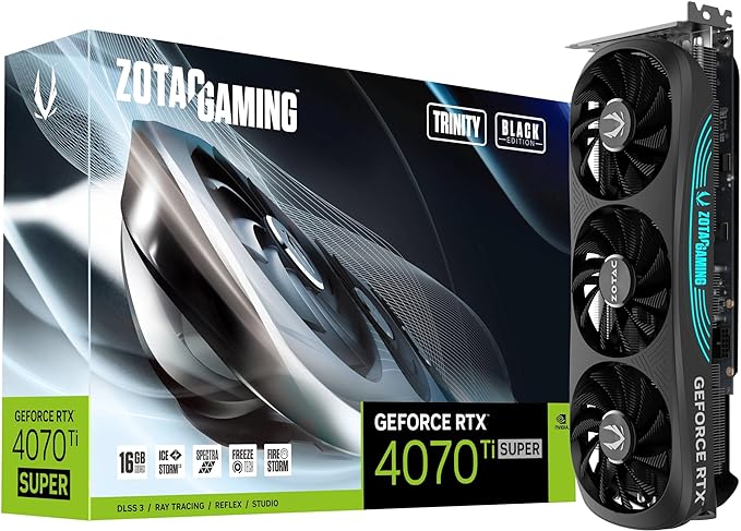 Tarjeta de video zotac gaming geforce rtx 4070 ti super trinity Black 16gb gddr6x