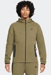 Nike Men's Tech Fleece Full-Zip Windrunner Hoodie, Small, Medium Olive