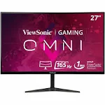 ViewSonic VX2718-PC-MHD 27 Inch Full HD 1080p 165Hz 1ms Curved Gaming Monitor with Adaptive-Sync Eye Care Frameless HDMI and Display Port