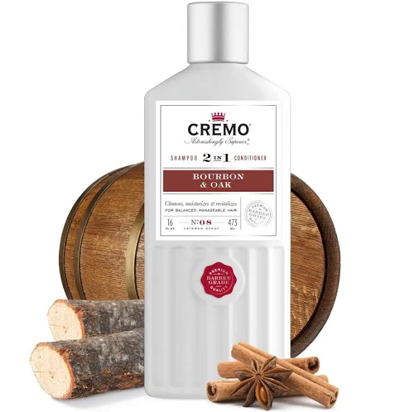 Cremo Shampoo Bourbon & Oak 2n1 (16 fl oz)