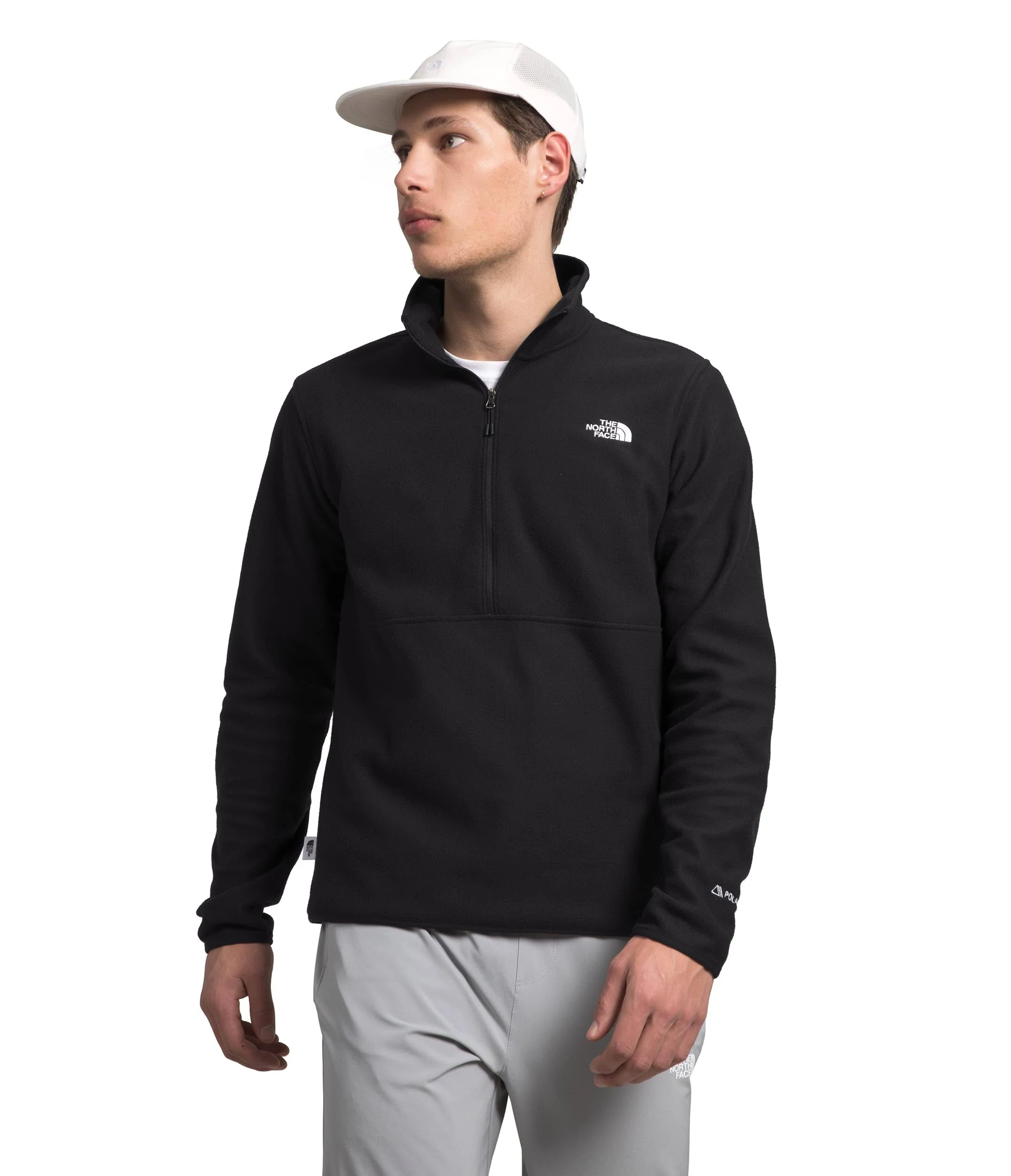 The North Face Men&#039;s Alpine Polartec 100 1/2 Zip Fleece Jacket TNF Black Size XL