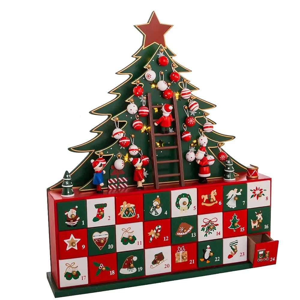 Kurt S. Adler 13.5in. LED Christmas Tree Advent Calendar