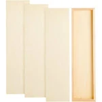 Bright Creations 4 Pack Unfinished Wood Panels for Painting, Diy, Crafts, 6 X23 in, .84 in Thick Deep Cradle Wood Canvas