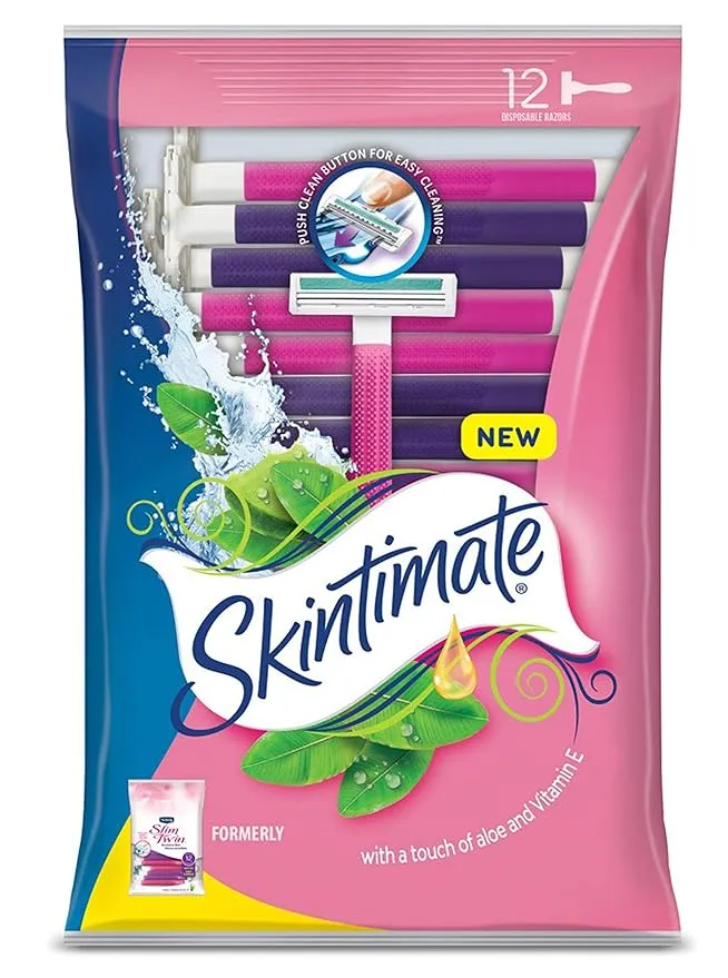 Schick Slim Twin ST2 Razors, Sensitive, for Women, Value Size - 12 razors