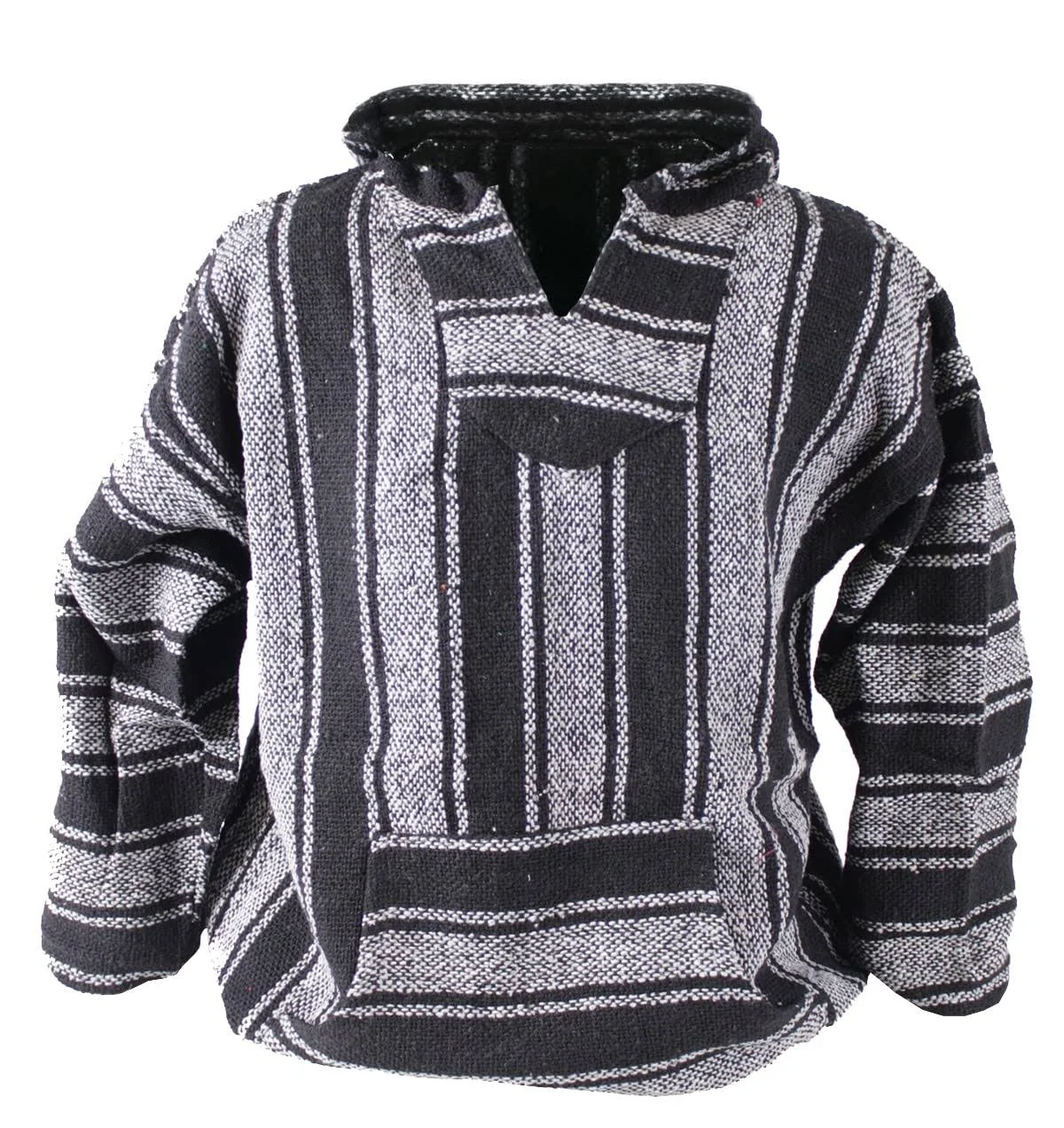 Canyon Creek Authentic Mexican Baja Hoodie, Adult Unisex, Size: Large, Black