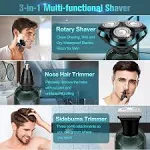 Electric Razor for Men, New Upgrade Electric Shavers for Men Cordless Rechargeable 3D Rotary Men Shaver,Wet/Dry Mens Shaver,Waterproof Mens Razor