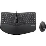 Perixx PERIDUO 413 Wired Ergonomic Mini Keyboard and Vertical Mouse Black