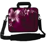 RICHEN 17 inch Laptop Shoulder Bag Carrying Case Computer PC Cover Pouch with Handle Fits 15.6/16/17/17.3/17.4 inch Laptop Notebook (16-17.3 inch, Flowers)