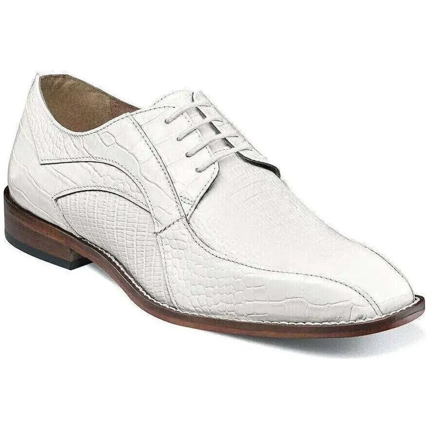 Stacy Adams Men's Turano Bike Toe Oxford - White