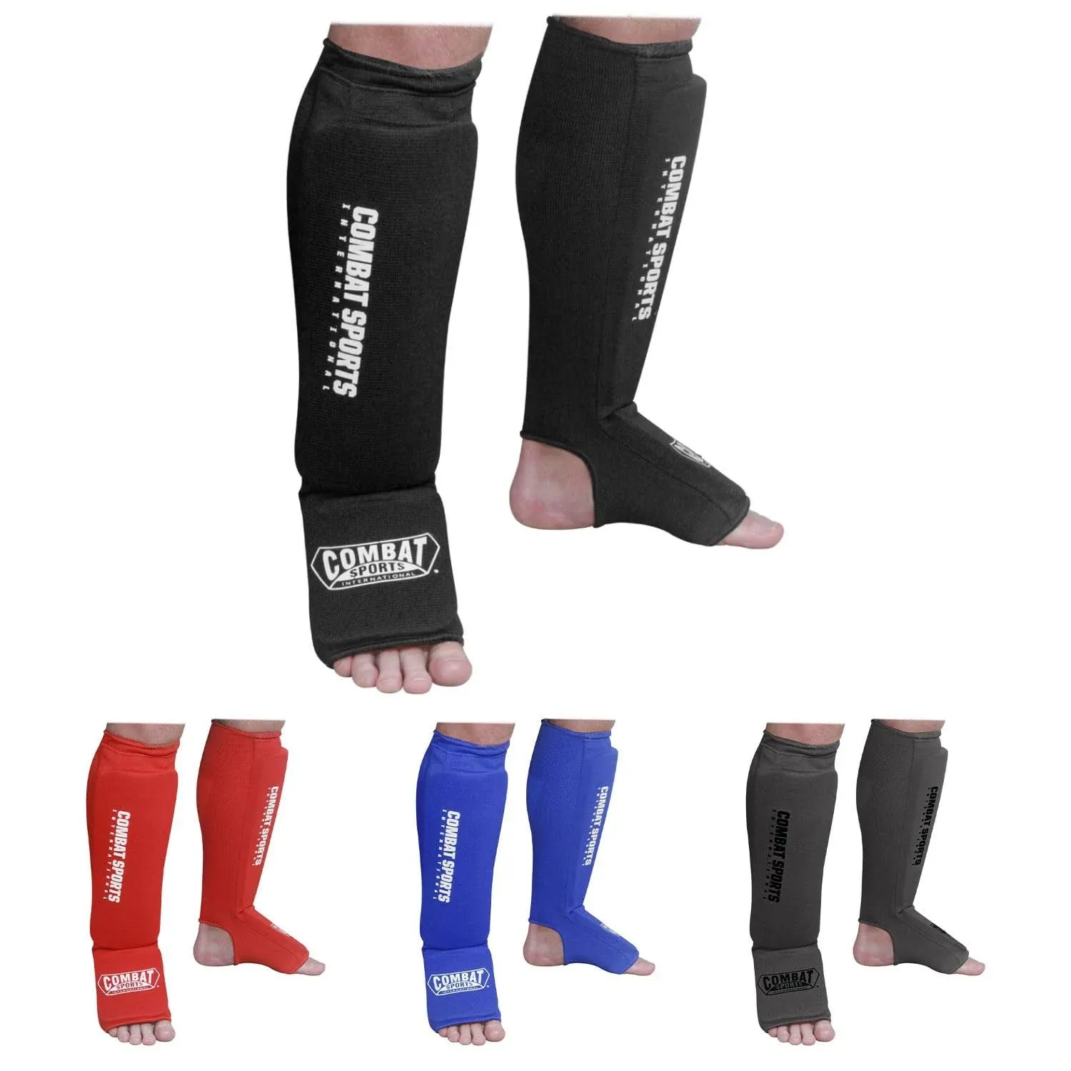 Combat Sports Washable MMA Elastic Cloth Shin & Instep Padded Guards