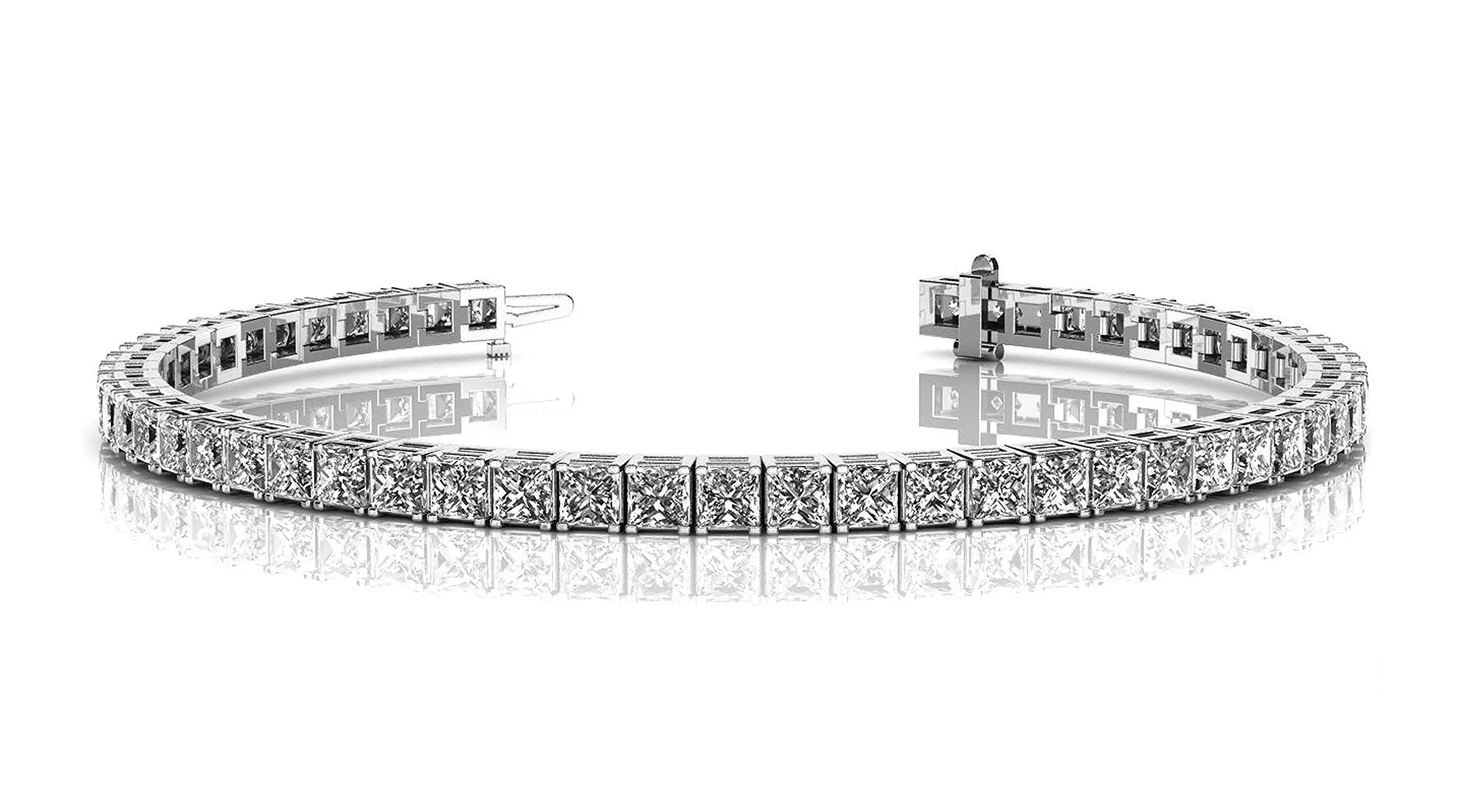 Cate & Chloe Leila 18k White Gold Plated Tennis Bracelet with Simulated Diamond Crystals for Women