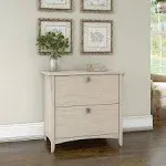 Bush Furniture SAF132AW-03 - Salinas Lateral File Cabinet in Antique White