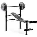 Competitor Standard Adjustable Bench with 80 lb. Weight Set