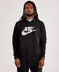 Nike Sportswear Club Fleece Hoodie Black White - S