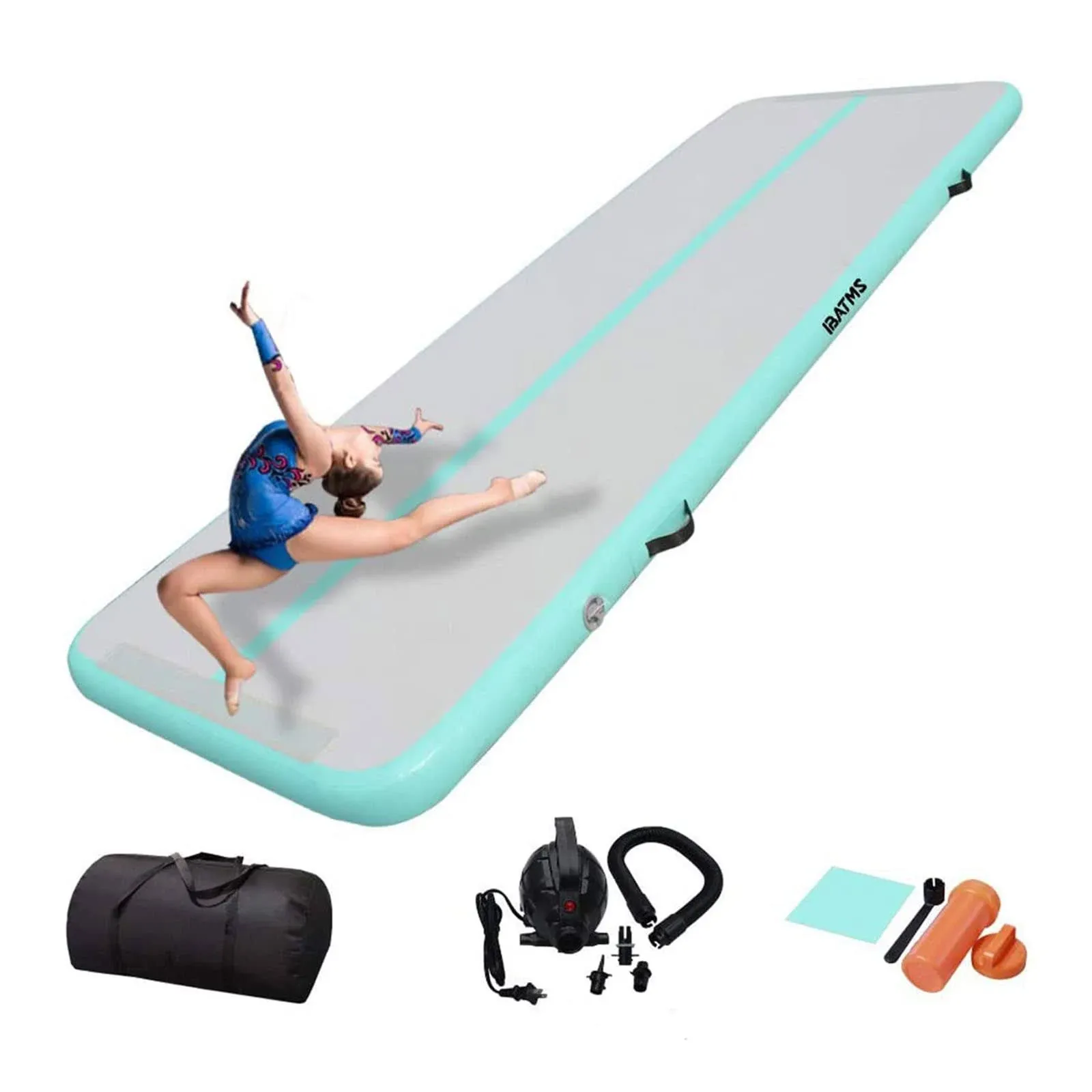 DAIRTRACK Air Tumbling Mat, 10ft/13ft/16ft<wbr/>/20ft Inflatable Gymnastics Air Mat fo