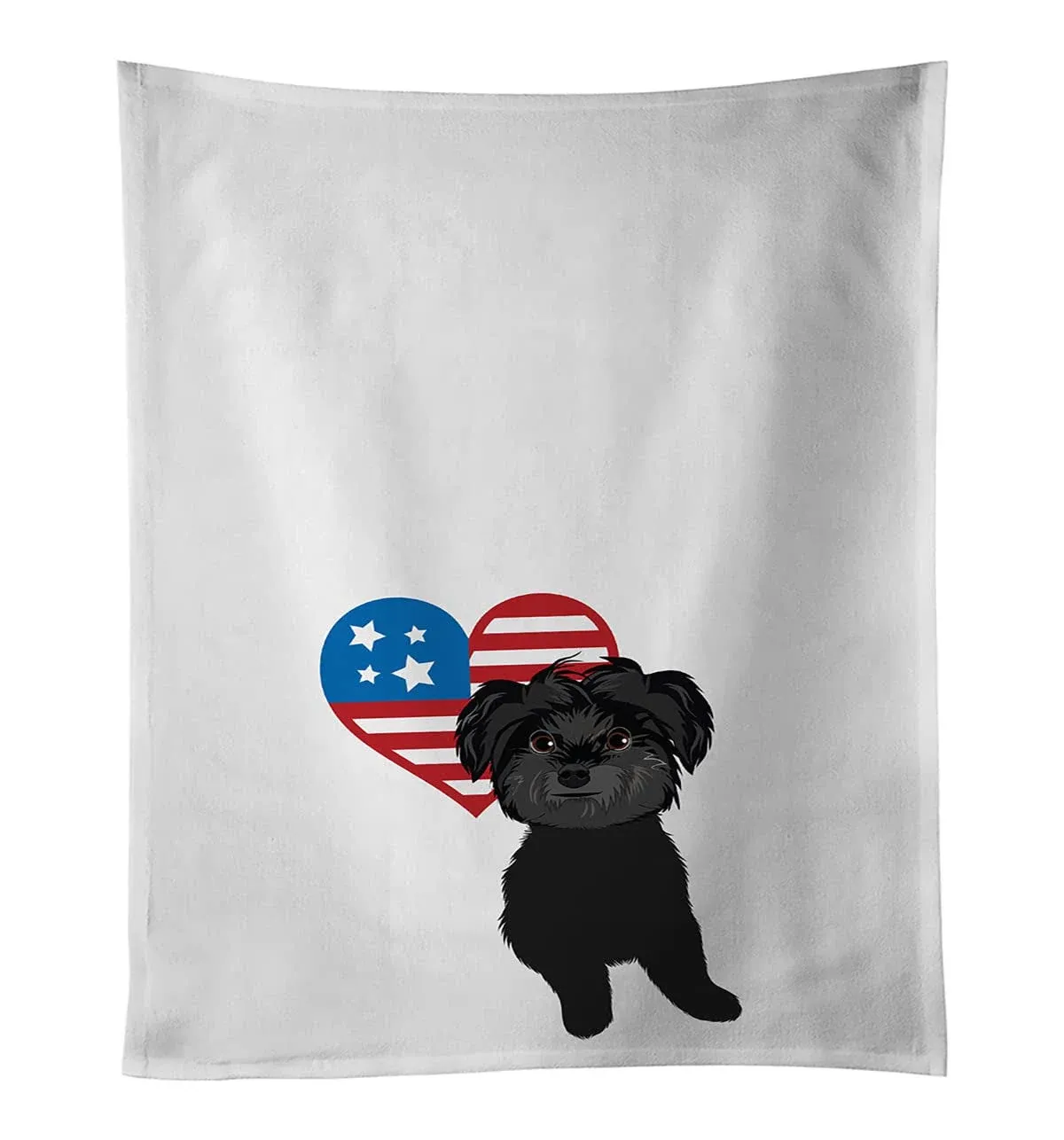 Caroline's Treasures WDK4284WTKT 28 x 19 in. unisex Shih-Tzu Black Patriotic ...