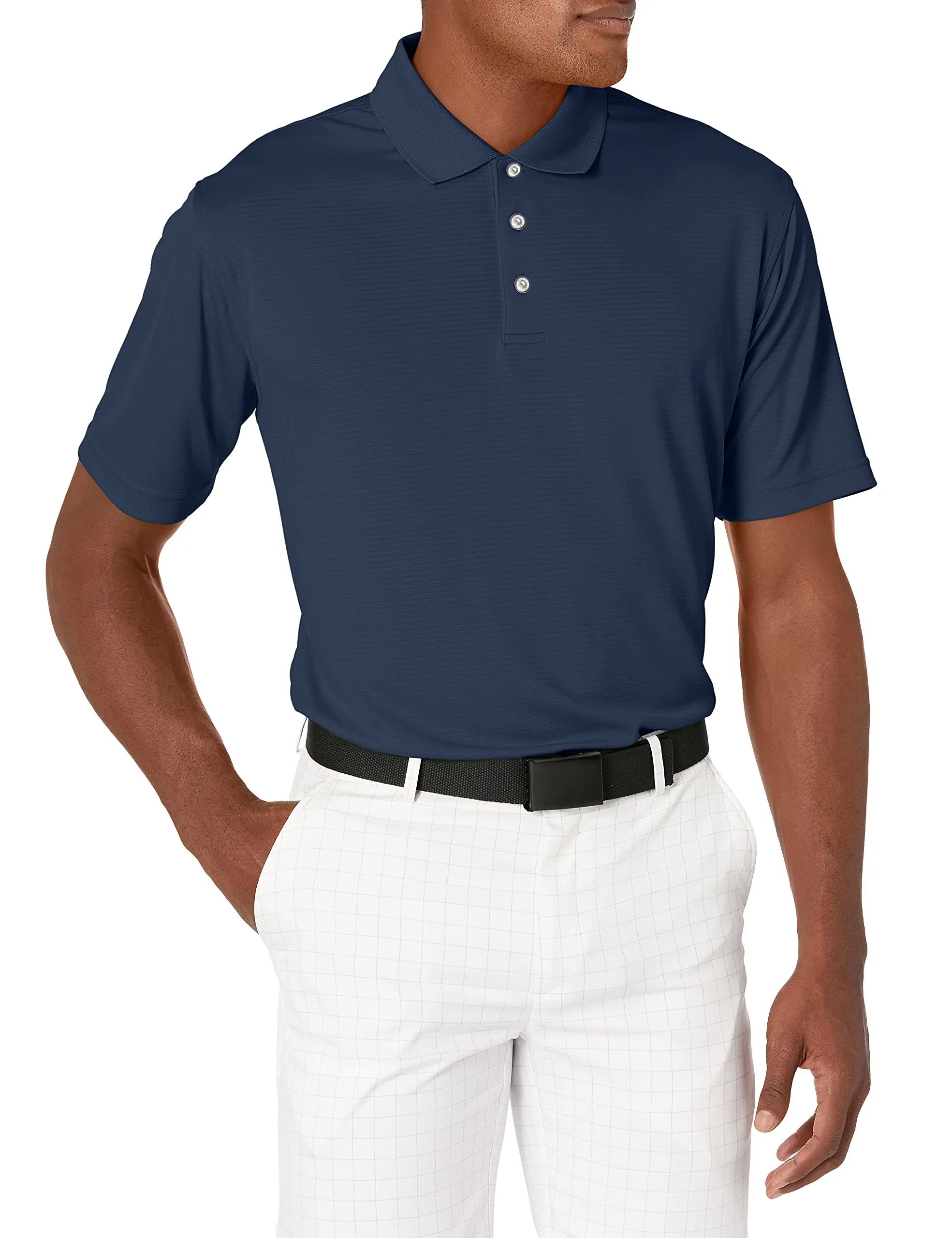 Pebble Beach Men&#039;s Performance Polo Short Sleeve Size Medium Navy Blue 7300-C8