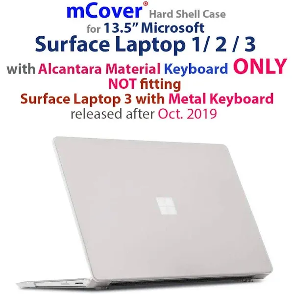 NEW mCover Case for 13.5&#034; Microsoft Surface Laptop 1 2 3 4 5 Alcantara Keyboard