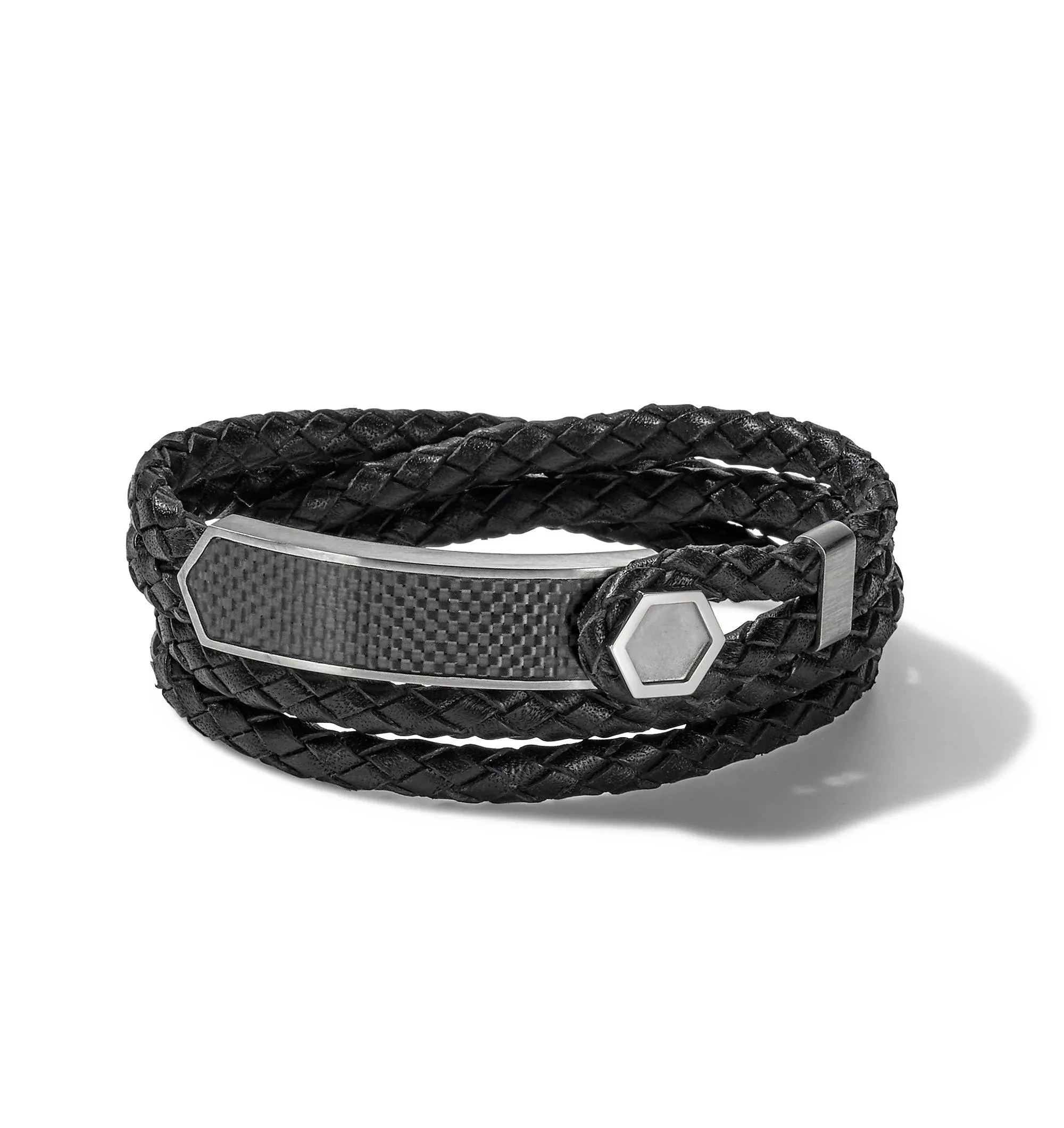 Bulova Men's Precisionist Double Wrap Braided Leather Bracelet