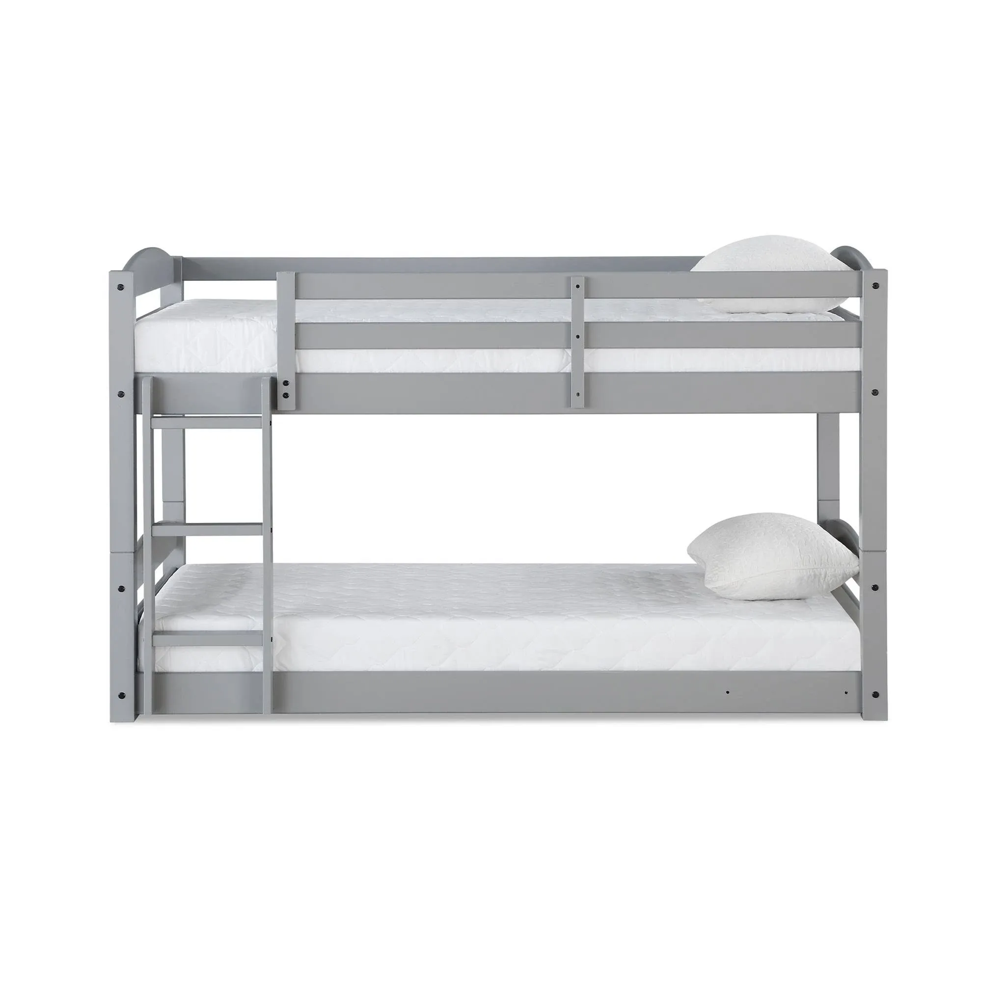 Dorel Living Sierra Twin Floor Bunk Bed, Gray