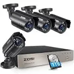 ZOSI 8CH Security Camera System HD-TVI Full 1080p Video DVR Recorder with 4X HD